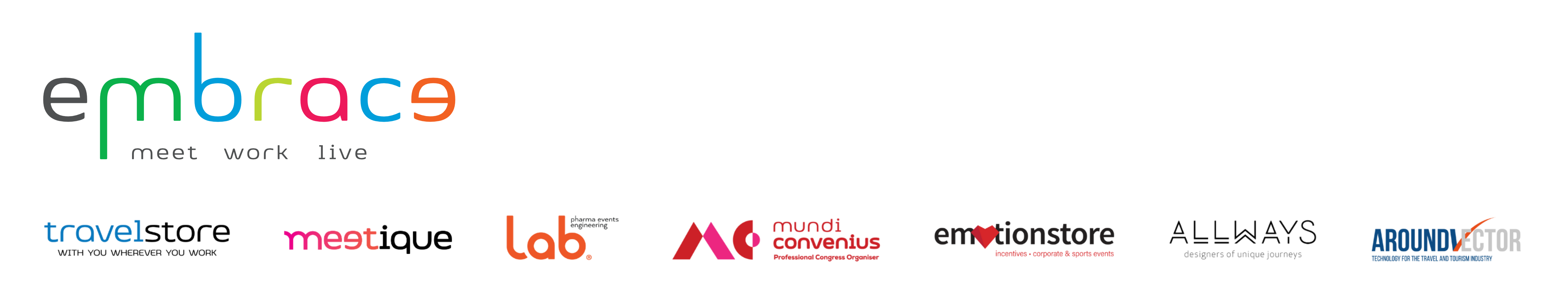 Logotipos das unidades da Embrace